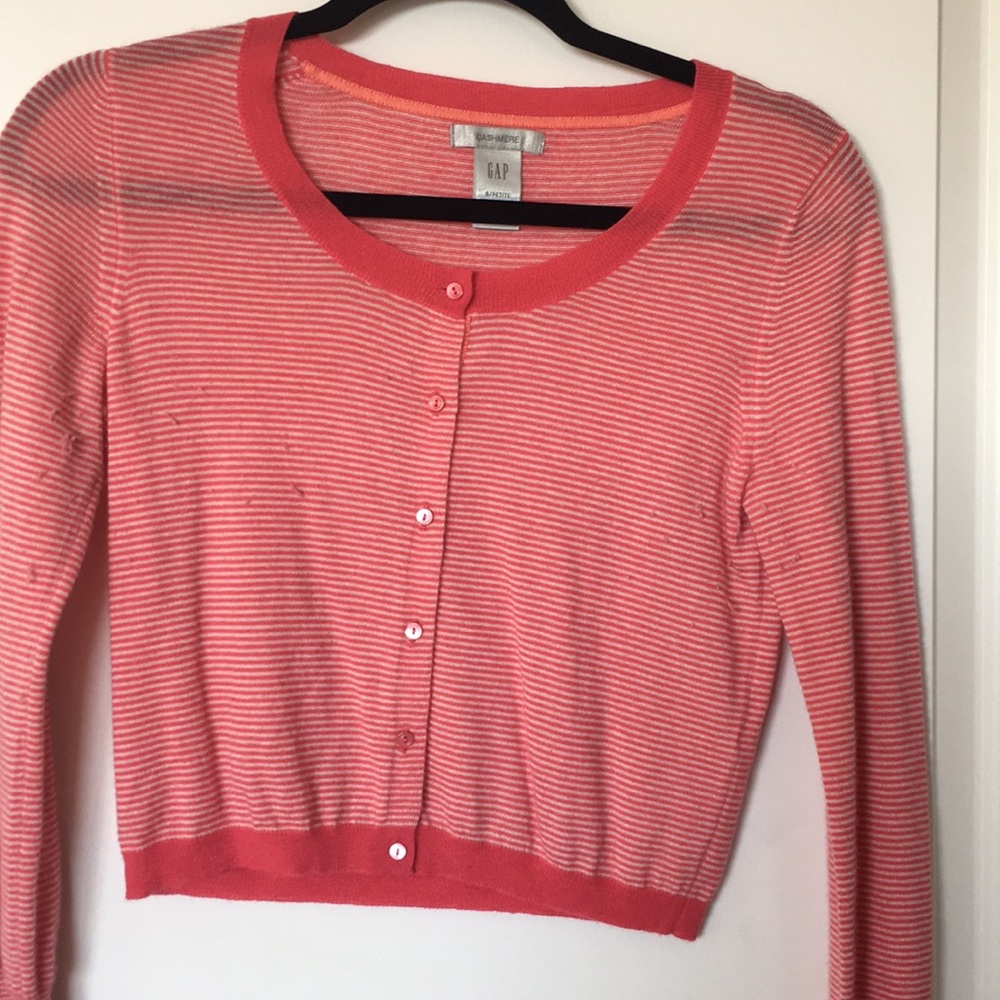 Striped cashmere cardigan
